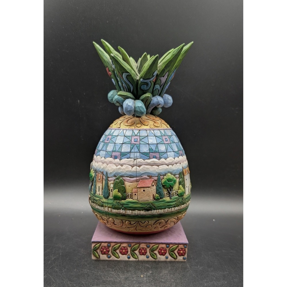 Jim Shore Heartwood Creek Welcome All Pineapple Figurine 4007666 2006 Enesco